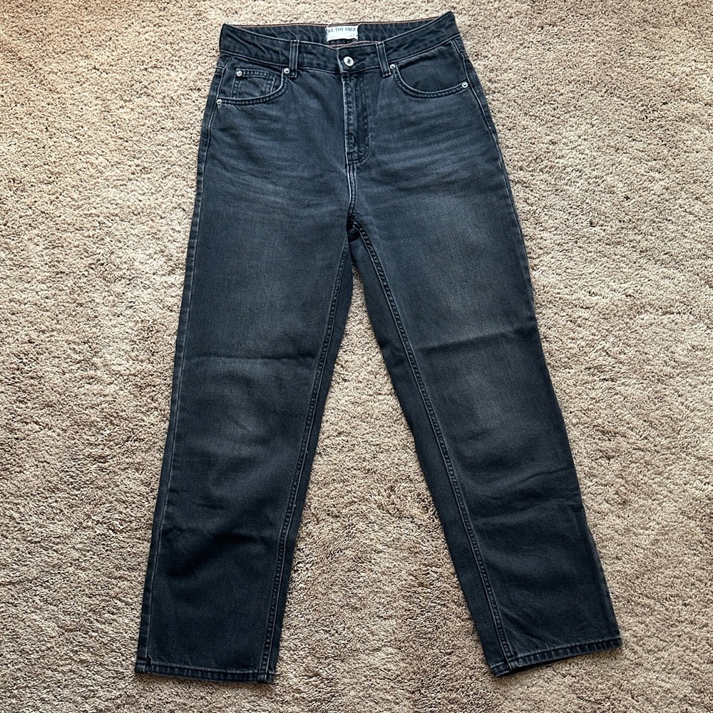 Free People black straight leg Pacifica jeans